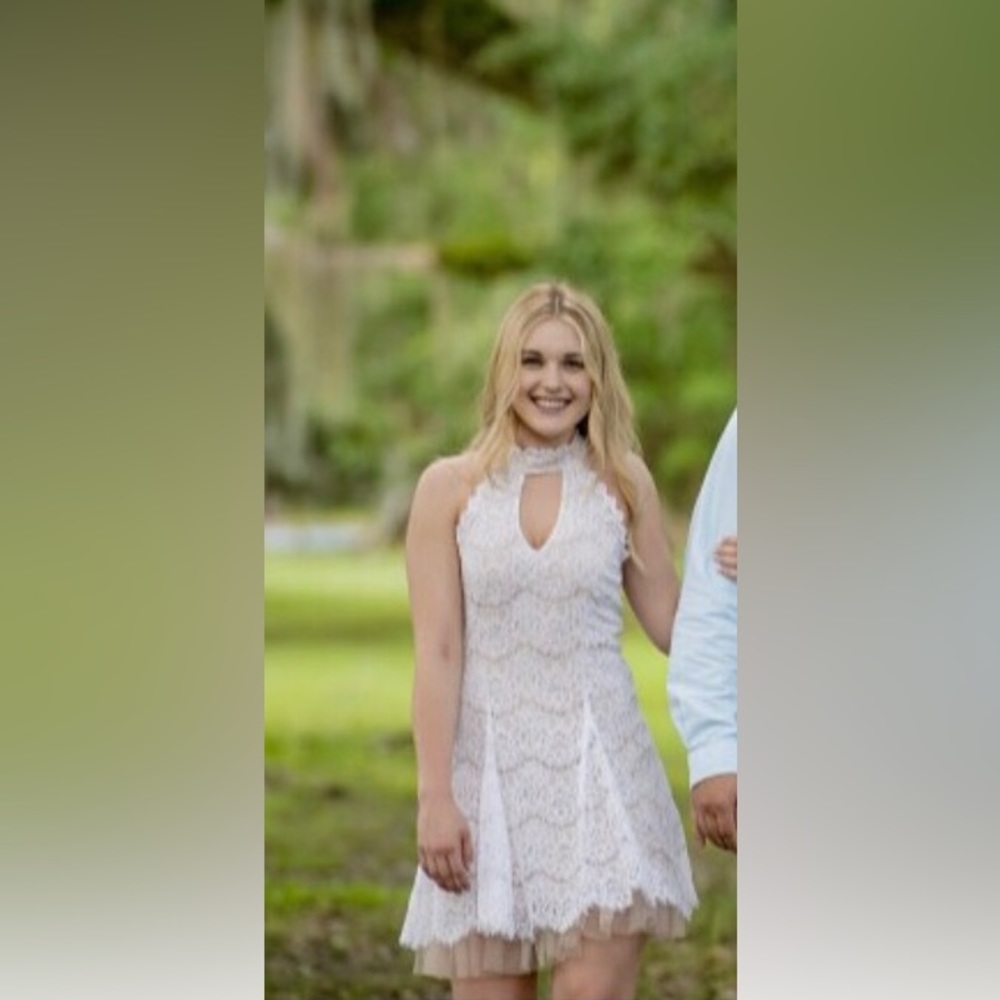 White engagement dress
